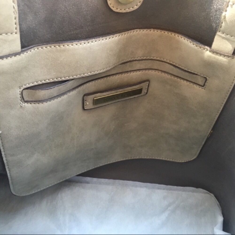 NWT Anthropologie Alice Springs Tote in Soft Grey - Picture 5 of 7